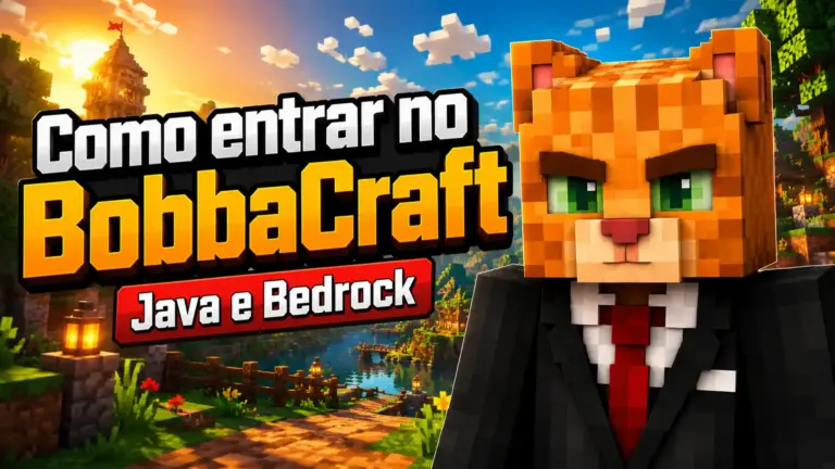 Como entrar no BobbaCraft servidor survival Java e Bedrock