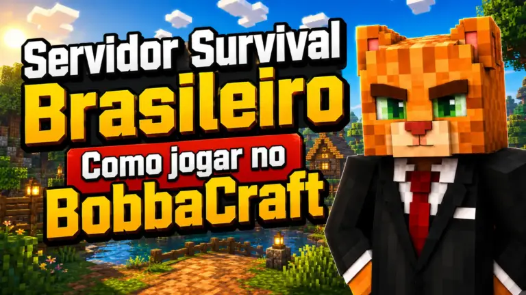 Servidor survival brasileiro como jogar no BobbaCraft 1